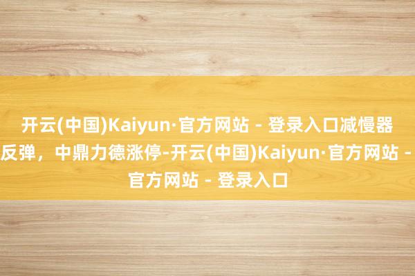 开云(中国)Kaiyun·官方网站 - 登录入口减慢器主见触动反弹，中鼎力德涨停-开云(中国)Kaiyun·官方网站 - 登录入口