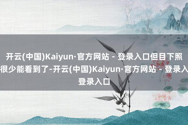 开云(中国)Kaiyun·官方网站 - 登录入口但目下照旧很少能看到了-开云(中国)Kaiyun·官方网站 - 登录入口