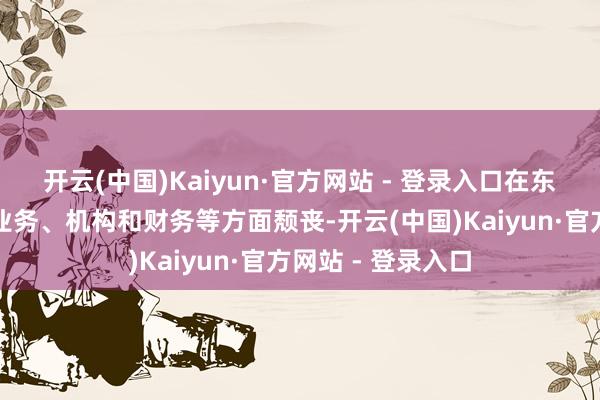 开云(中国)Kaiyun·官方网站 - 登录入口在东谈主员、金钱、业务、机构和财务等方面颓丧-开云(中国)Kaiyun·官方网站 - 登录入口